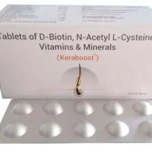 Keraboost Tablet with D-Biotin, N-Acetyl-L-Cysteine, Vitamins & Minerals