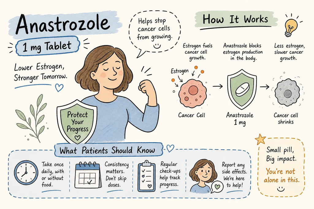 anastrozole 1 mg oral tablet